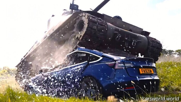 До Этого Он Сокрушал Фашизм Танком, А Теперь Использует Его на Tesla | Carscoops